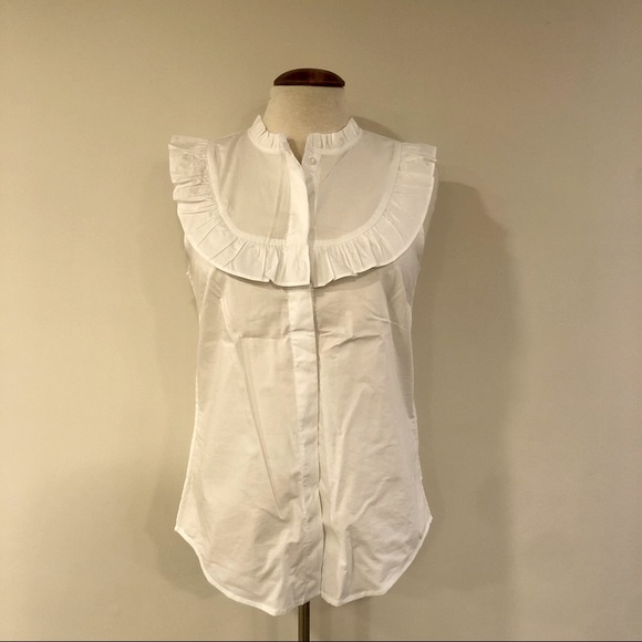 H&M NEVER WORN Cotton Poplin Top! - Picture 1 of 4